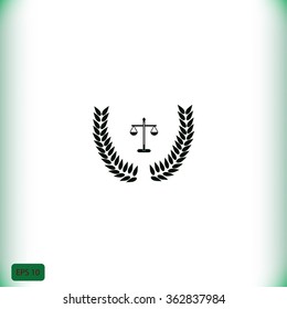 Scale and wheat icon