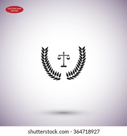 Scale and wheat icon
