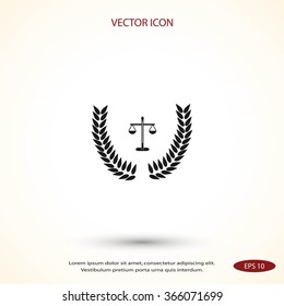Scale and wheat icon