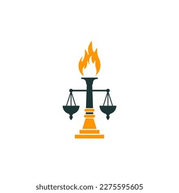 A scale with the words'justice'on it