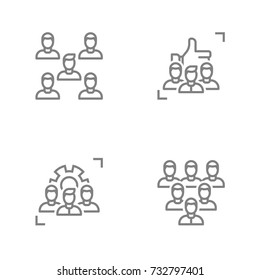 Scale Your Team, Vector Icons Set. Contains such Icons as People, Recruitment, Human Resource and more. Pixel Perfect. Illustration.