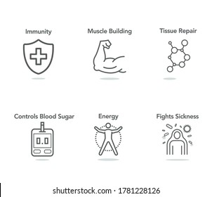 Scaleable Lineart Protein Function Icon