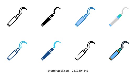 Scaler tool icons set multiple style collection. Editable stroke 