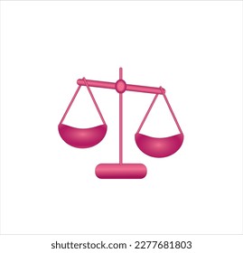 Escala el icono vectorial 3d sobre fondo blanco. Dibujo de estilo minimalista.
