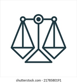 Scales. Scales abstract symbol. Inspirational concept of balance and judgment. Part of a set