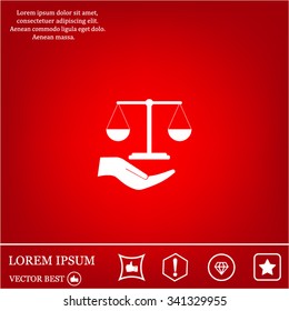 Scales balance icon