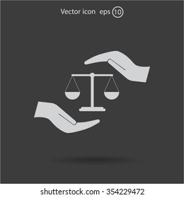 Scales balance icon