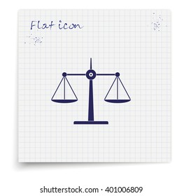 Scales balance icon.