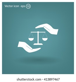 Scales balance icon