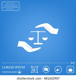 Icono de equilibrio de escala