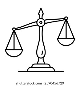 Scales of Balance Icon Representing Fairness, Justice, and Stability in Life