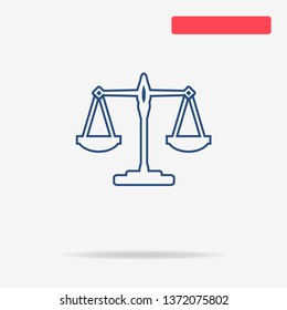 Scales balance icon. Vector concept illustration for design.