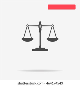 Scales balance icon. Vector concept illustration for design.