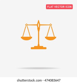 Scales balance icon. Vector concept illustration for design.