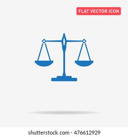 Scales balance icon. Vector concept illustration for design.