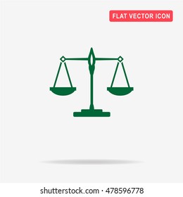 Scales balance icon. Vector concept illustration for design.