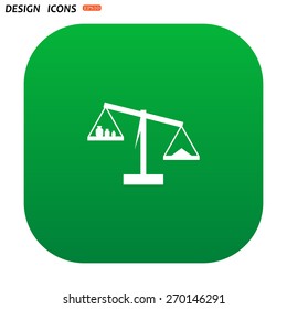 Scales balance. icon. vector design