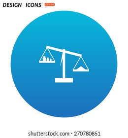 Scales balance. icon. vector design