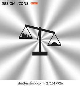 Scales balance. icon. vector design
