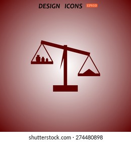 Scales balance. icon. vector design