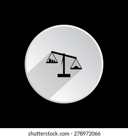 Scales balance. icon. vector design