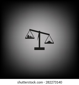 Scales balance. icon. vector design