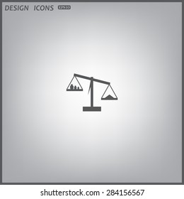 Scales balance. icon. vector design