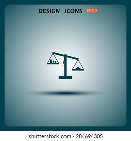 Scales balance. icon. vector design