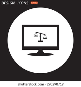 Scales balance. icon. vector design