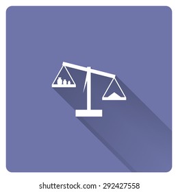 Scales balance. icon. vector design