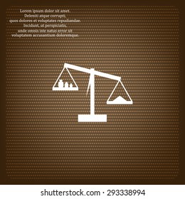 Scales balance. icon. vector design