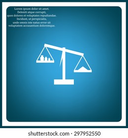 Scales balance. icon. vector design