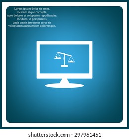 Scales balance. icon. vector design