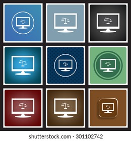 Scales balance. icon. vector design