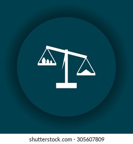 Scales balance. icon. vector design