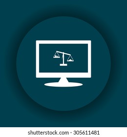 Scales balance. icon. vector design