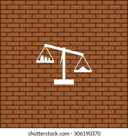 Scales balance. icon. vector design