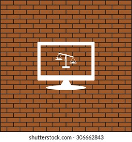 Scales balance. icon. vector design