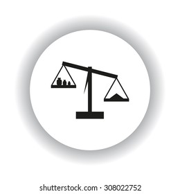 Scales balance. icon. vector design