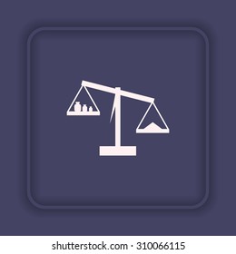 Scales balance. icon. vector design