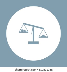 Scales balance. icon. vector design