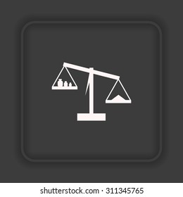 Scales balance. icon. vector design
