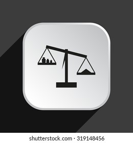 Scales balance. icon. vector design