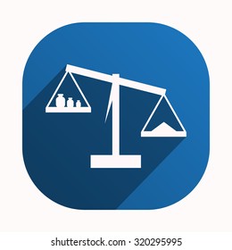 Scales balance. icon. vector design
