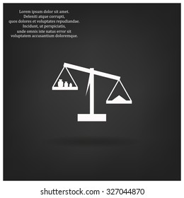 Scales balance. icon. vector design