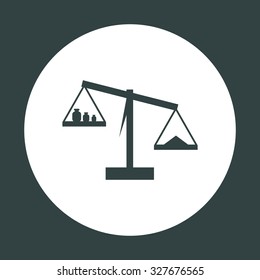 Scales balance. icon. vector design