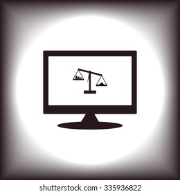 Scales balance. icon. vector design