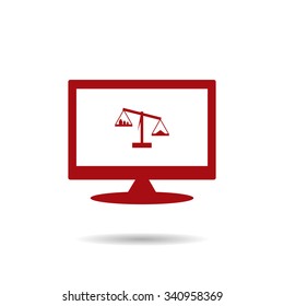 Scales balance. icon. vector design