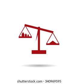 Scales balance. icon. vector design