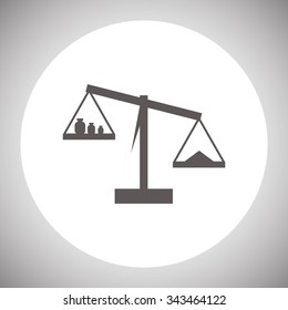 Scales balance. icon. vector design